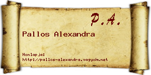 Pallos Alexandra névjegykártya